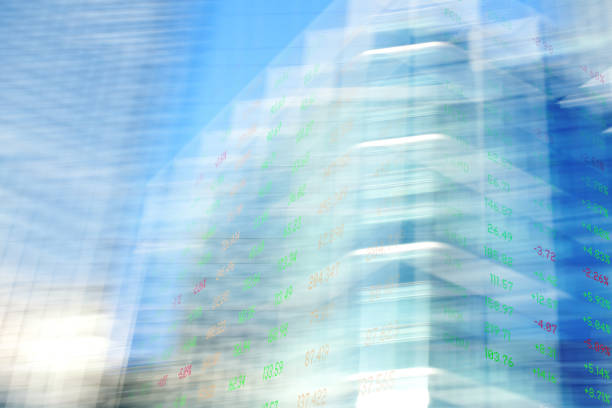 istock Blurred Office Buildings and Financial Data. 1313684297