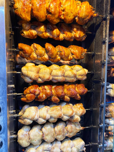 istock Rotisserie Chicken on the Fire 1313689668