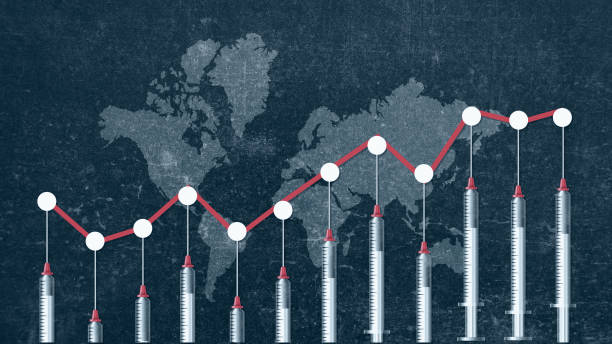 wykres szczepionki coronavirus - location shot zdjęcia i obrazy z banku zdjęć