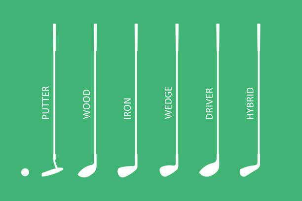 ゴルフクラブセット - iron点のイラスト素材／クリップアート素材／マンガ素材／アイコン素材