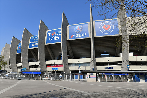 Paris, France-04 19 2021:The Parc des Princes (\