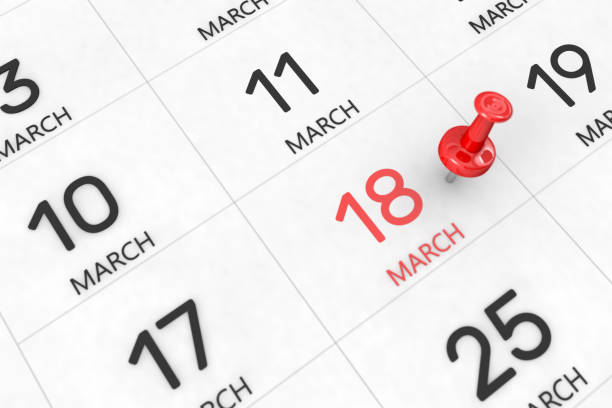 istock 3d rendering of important days concept. 1313703106