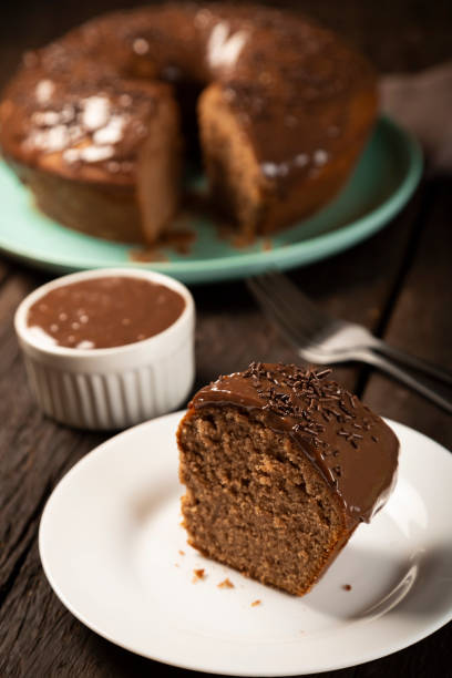 istock Homemade chocolate cake with chocolate sauce topping. 1313711498