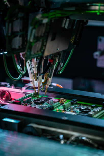 Electronic circuit board production. Manufacture of electronic chips