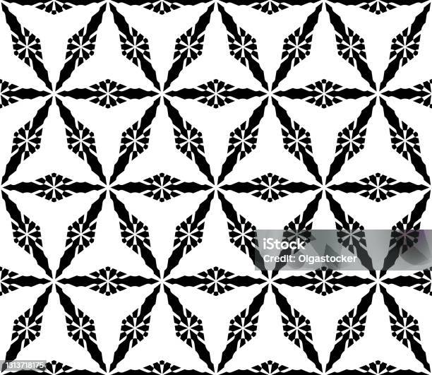 Monochrome Seamless Pattern Triangular Lattice Texture Stock ...