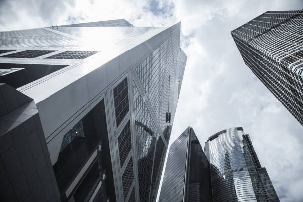 istock Skyline with modern commercial skyscrapers 1313719255