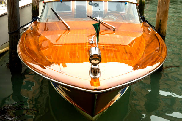 istock old shiny wooden motorboat 1313719937