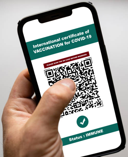 istock smartphone holding a phone with travel pass 1313726929