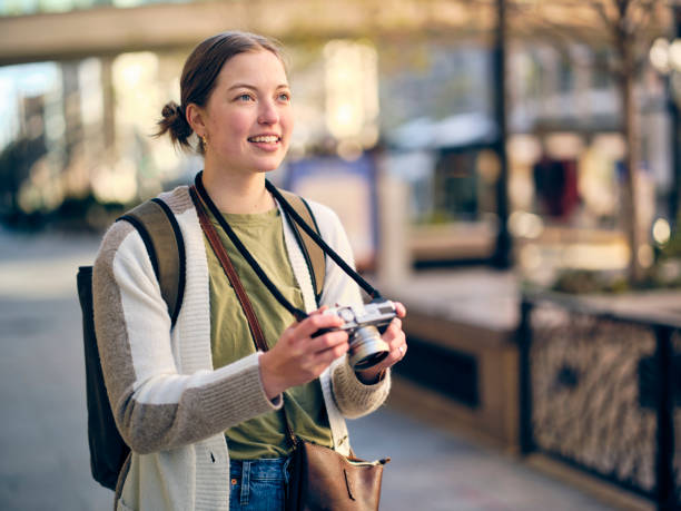 istock Young Woman in Downtown Area 1313728298