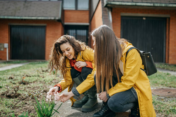 istock Two friends planting flower 1313730931