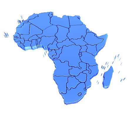 Map of Angola with Luanda city.