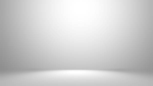 empty white gray gradient room background, abstract backgrounds - sala de casa imagens e fotografias de stock