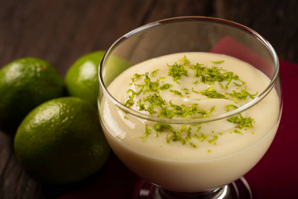 istock Lemon mousse with lemon zest on top. 1313740246