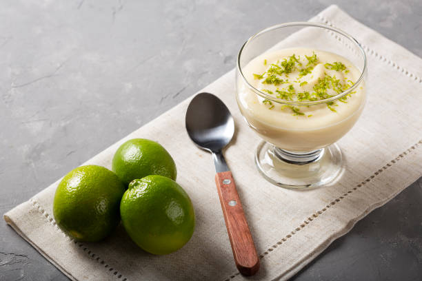 istock Lemon mousse with lemon zest on top. 1313740277