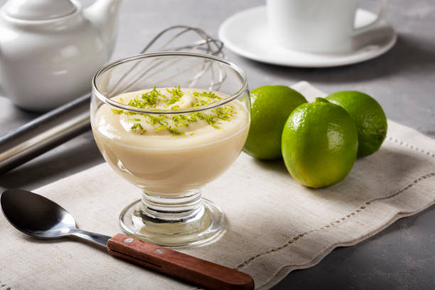 istock Lemon mousse with lemon zest on top. 1313740278