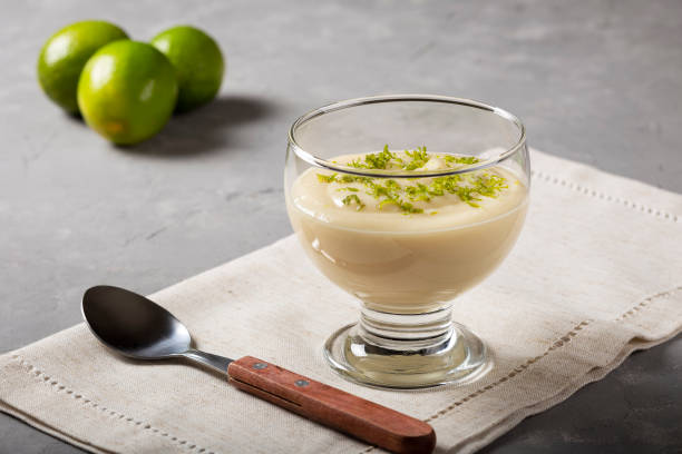 istock Lemon mousse with lemon zest on top. 1313740298