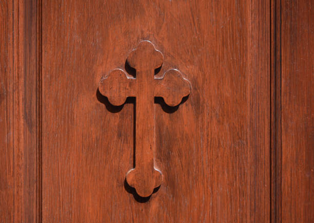 istock wooden church door 1313752641