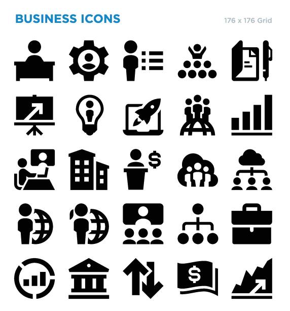 Business Vector Icon Set Business Vector Icon Set project manager stock illustrations