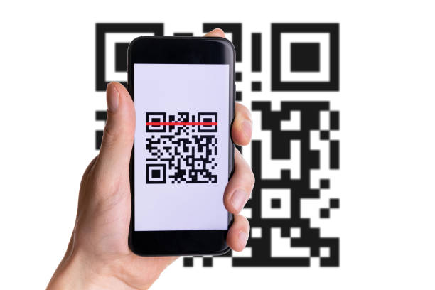 istock Id qr. Hand holding mobile smartphone screen for online pay, scan barcode technology with qr code scanner on digital smart phone. Qrcode payment, online shopping, cashless technology concept. 1313754535