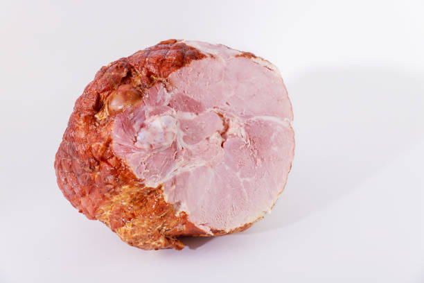 istock Whole pork ham isolated on white background. 1313756069