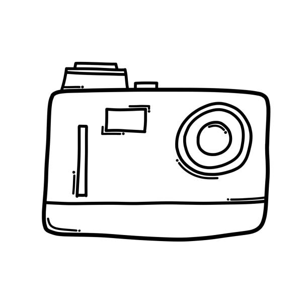 istock Camera Doodle vector icon. Drawing sketch illustration hand drawn cartoon line eps10 1313756169
