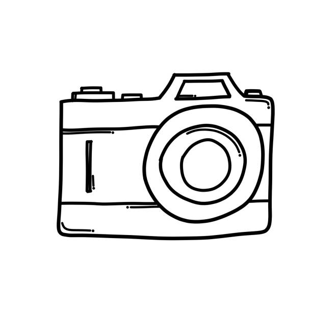 istock Camera Doodle vector icon. Drawing sketch illustration hand drawn cartoon line eps10 1313756171