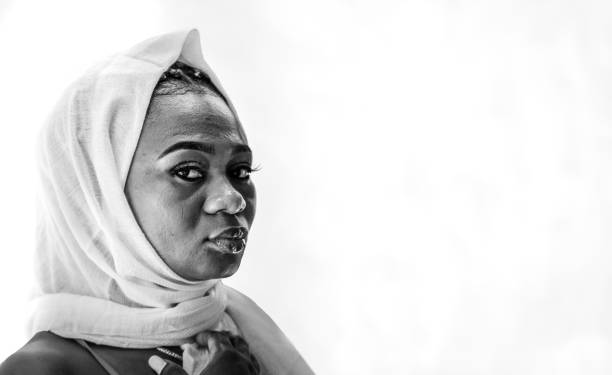 African woman in white