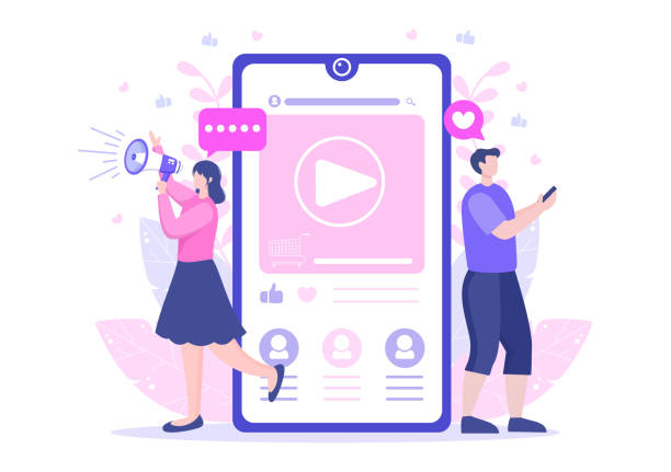 istock Social Media Marketing Illustration For Advertising Online Service Platform, Online Course, Analytic, Ad Management Software, Website 1313758101