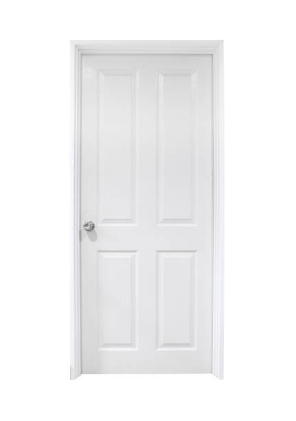 istock white closed doors with doorframe isolated on white background 1313764200