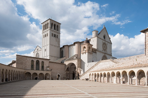 Basilica of San Francesco d'Assisi, without people and tourists