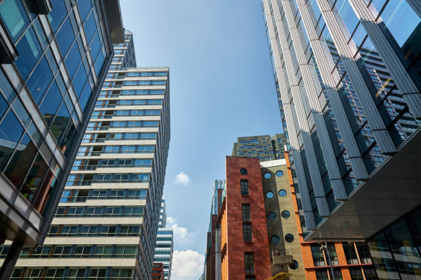 Business district with modern office buildings at Amsterdam Zuid