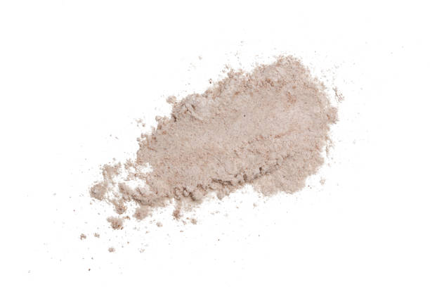 istock Beige cosmetic or make up powder isolated on white. 1313784912