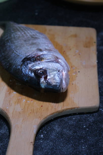 istock Preparing fried dorado fish in domestic kitchen 1313785953