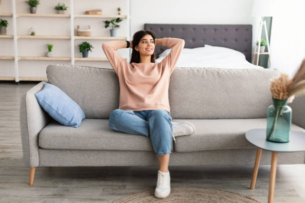 istock Woman having rest at home on the weekend 1313789399