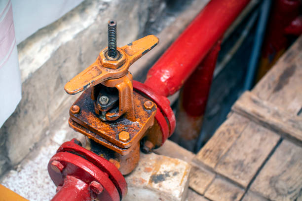 istock Industrial valve on gas supply or heating system pipe 1313792304