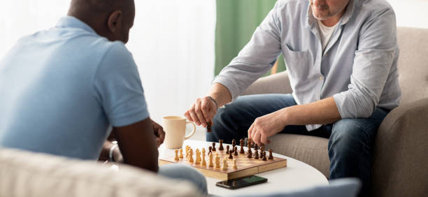 istock Activities for seniors, elderly active lifestyle, people time spending with intellectual entertainment 1313792719