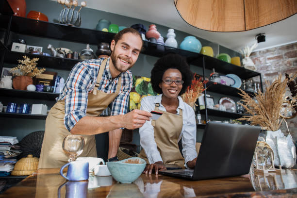 istock Multiracial people preparing clients order from online shop 1313798029