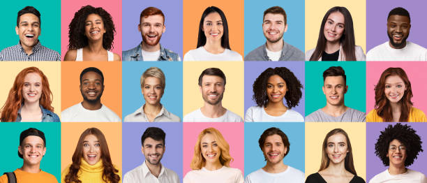 istock Composite collage of young diverse people expressing positive emotions 1313800718