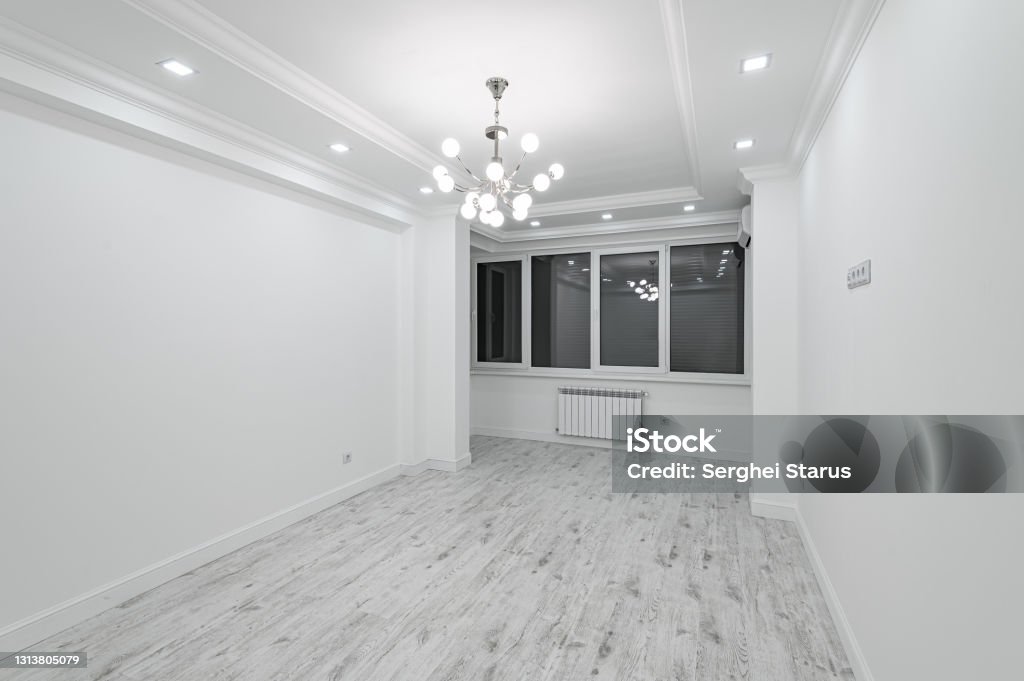 Modern White Empty Room With Window Stock Photo - Download Image Now