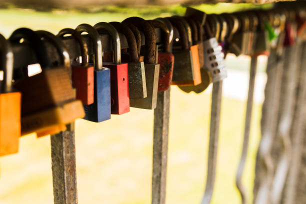 istock symbol of love padlocks on bridge railing 1313806369