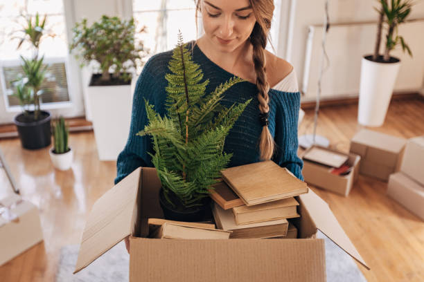 istock Woman in her new apartment 1313812013