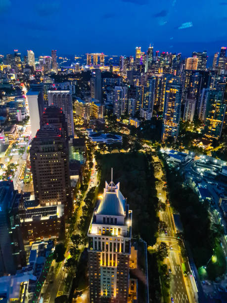 istock Night view cityscape, Orchard Road, Singapore 1313815581