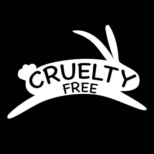 Vector illustration of Cruelty Free Rabbit Run Logo Design
