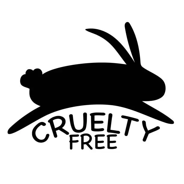 Vector illustration of Cruelty Free Rabbit Run Logo Design