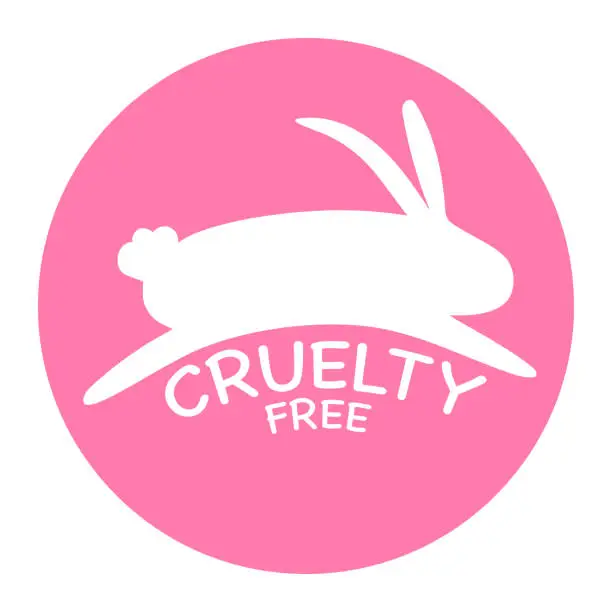 Vector illustration of Cruelty Free Rabbit Run Logo Design