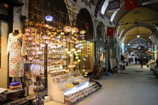 Colorful Turkish Laterns in Istanbul City, Turkey Colorful Turkish Laterns in Istanbul City, Turkey grand bazaar istanbul stock pictures, royalty-free photos & images