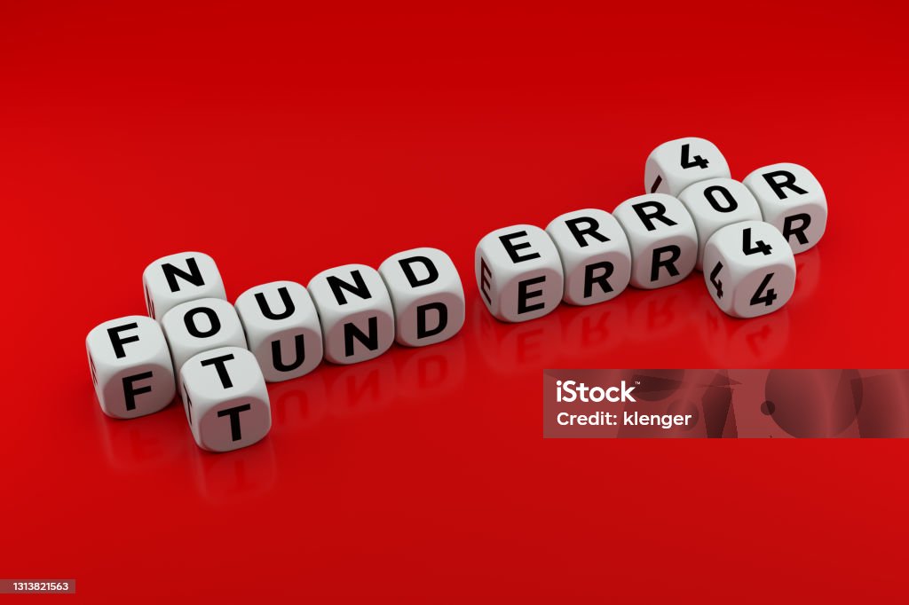 Foto de Conceito De Palavras Cruzadas Não Encontradas No Fundo Vermelho