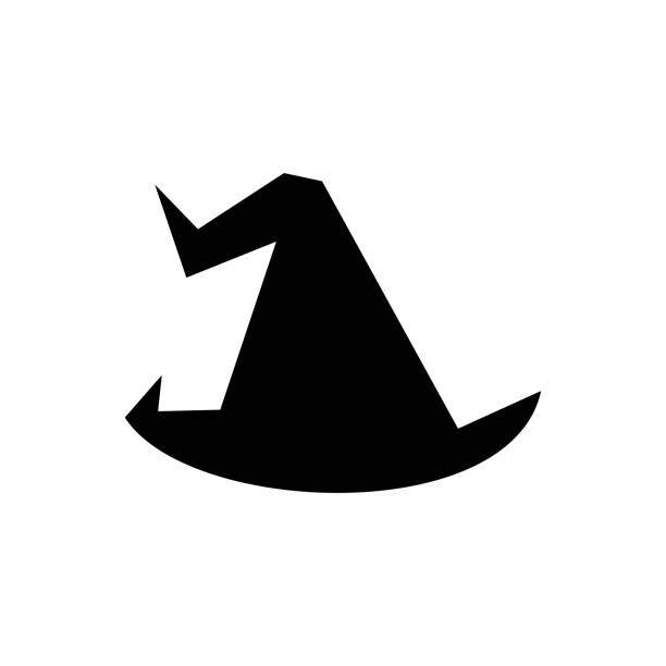 ilustrações de stock, clip art, desenhos animados e ícones de witch hat vector illustration isolated on white background - witchs