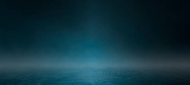 istock Dark and blue  abstract cement wall and studio room. 1313826742