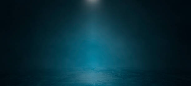 istock Dark and blue  abstract cement wall and studio room. 1313826926